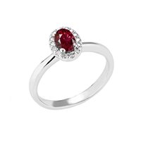Anello Gazzola Donna in Oro bianco Rubino 0.45 Ct S-CSFROX7945R-NG - S-CSFROX7945R-NG